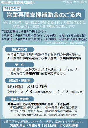 県営業再開支援補助金チラシ1
