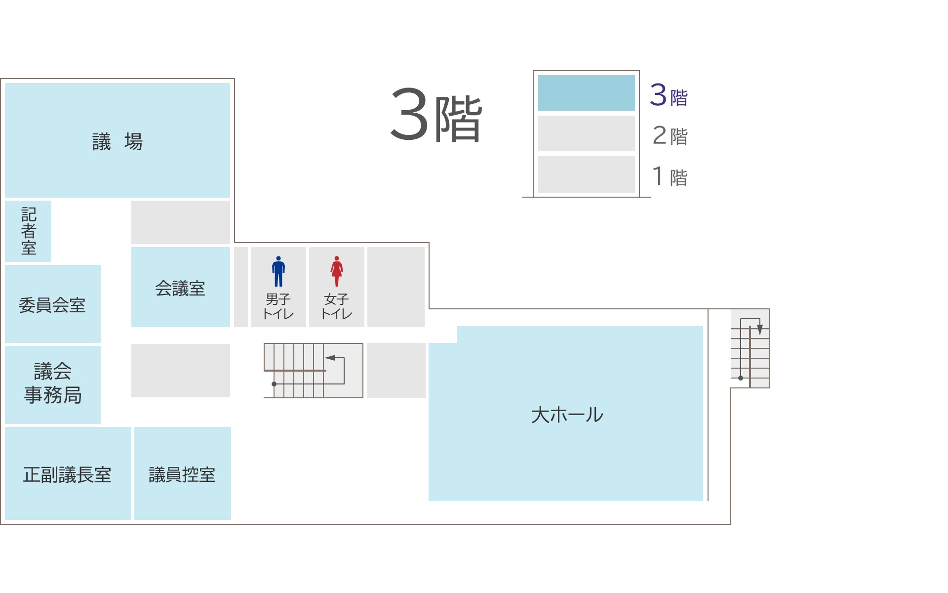 庁舎内案内図3階