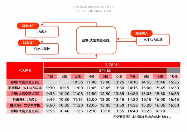 バス運行経路図・時刻表